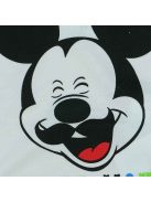 Rövid ujjú baba body bajszos Mickey egér mintával fehér