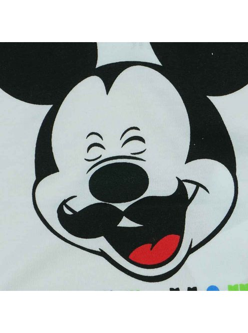 Rövid ujjú baba body bajszos Mickey egér mintával fehér