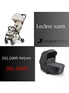   Leclerc Influencer Air könnyű sport babakocsi + fekete mózeskosár- Cloudy Cream