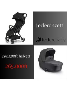   Leclerc Influencer Air könnyű sport babakocsi + fekete mózeskosár- Piano Black