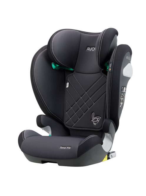 Autósülés Avova Sora-Fix Grey/Black, 100-150 cm