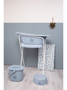   Muszlin huzat kis pelenkázó lapra Bébé-Jou Leopard Blue, 75x45 cm