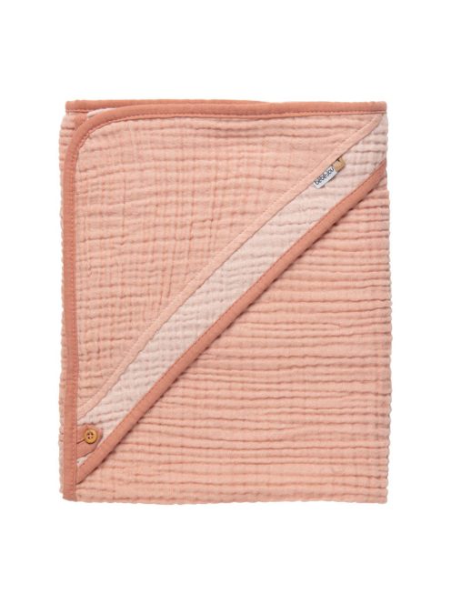 Muszlin kapucnis törülköző Pure Cotton Pink