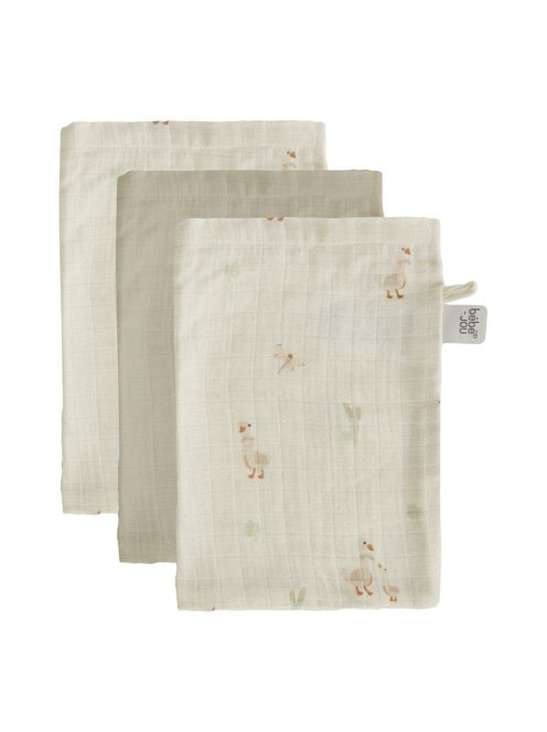 Muszlin törlőkendő bambusszal Bébé-Jou Dear Goose 3 db