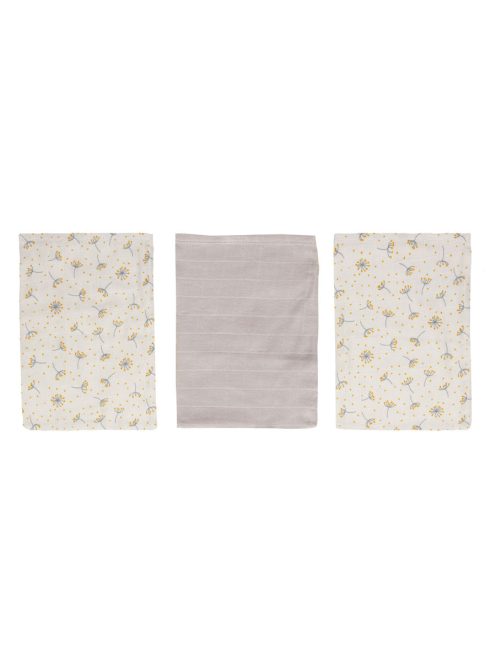 Muszlin törlőkendő bambusszal Bébé-Jou Fabulous Wish Grey 3ks