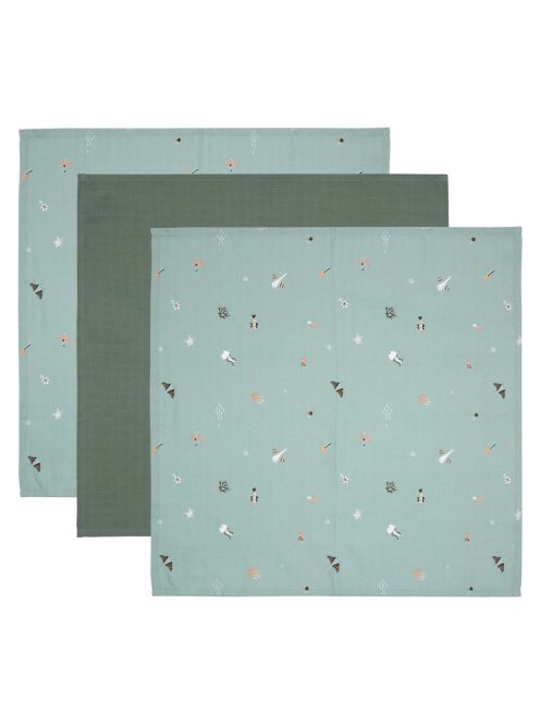 Muszlin pelenka 70x70 cm szett 3 db Ocean Vibes