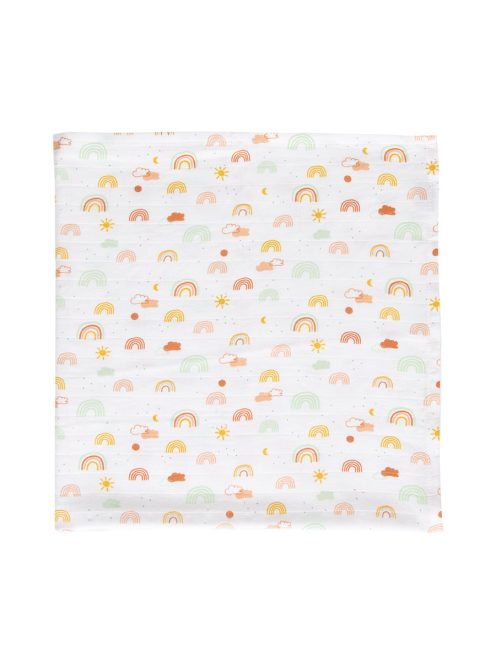 Muszlin pelenka bambuszal 70 × 70 cm 3 drb Bebe-jou Rainbow Sky