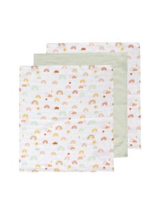 Muszlin arctörlő kendő 3 db csomagolásban Rainbow Sky