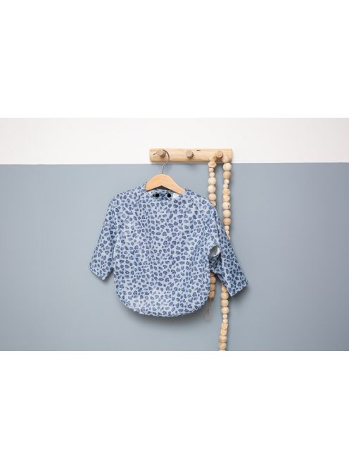 Hosszú ujjú előke Bébé-Jou Leopard Blue