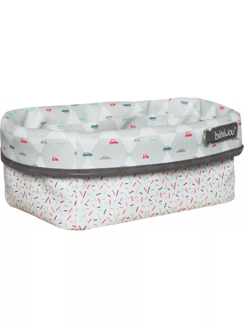 Nagyobb textil tárolókosár babaápolási kellékre Bébé-Jou Wheely