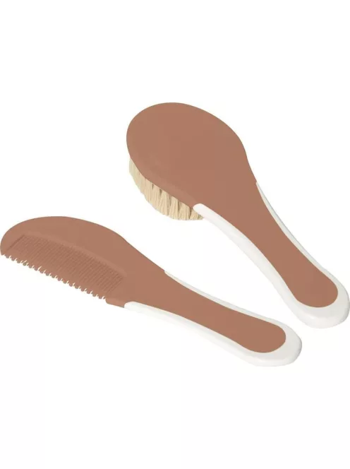 Hajkefe és fésű Bébé-Jou Copper természetes sörtével