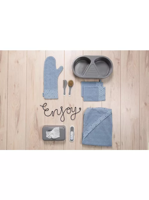 Hajkefe és fésű Bébé-Jou Celestial Blue természetes sörtével