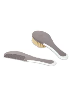   Hajkefe és fésű Bébé-Jou Chalk Brown természetes sörtével