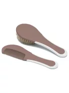 Hajkefe és fésű Bébé-Jou Mocha Mousse természetes sörtével