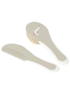   Hajkefe és fésű Bébé-Jou Soft Spring természetes sörtével