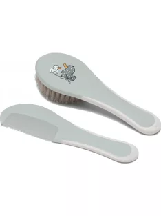 Hajkefe és fésű Bébé-Jou Sepp természetes sörtével