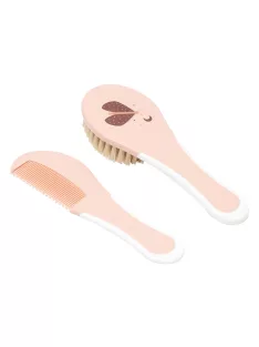   Hajkefe és fésű Bébé-Jou Sweet Butterfly természetes sörtével