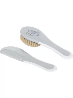 Hajkefe és fésű Bébé-Jou Ollie természetes sörtével