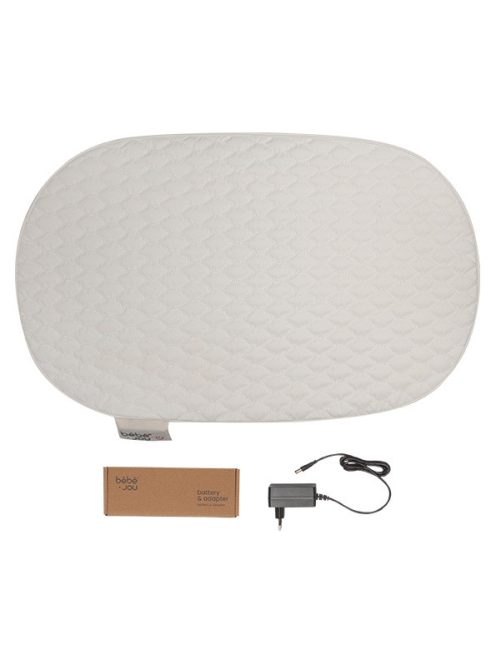 Fűtött steppelt pelenkázólap Quilted Waves hullámok, krémfehér