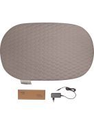 Fűtött steppelt pelenkázólap Quilted Waves hullámok, Chalk Brown