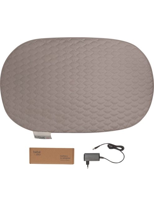 Fűtött steppelt pelenkázólap Quilted Waves hullámok, Chalk Brown