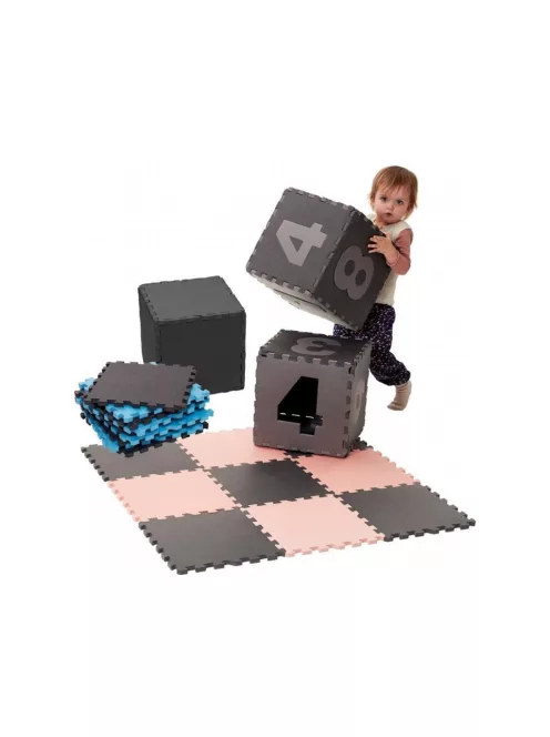 Baby Dan Puzzle habszivacs játszószőnyeg Dusty Grey 90x90 cm, m.1,2cm