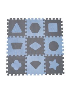   Baby Dan Puzzle habszivacs játszószőnyeg Geometriai formák, Blue 90x90 cm