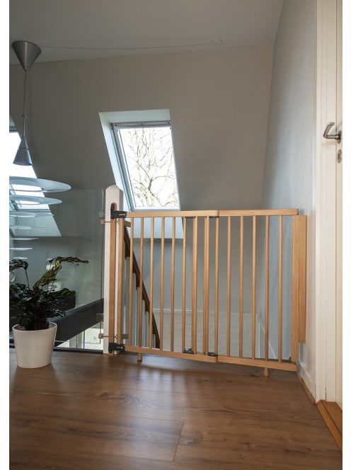 BabyDan Mona magas fa biztonsági rács rögzítőkapcsokkal korláthoz, 74,5-114 cm, m.81cm
