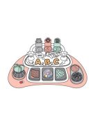 Babydan Baby Walker összecsukható baba járóka, játéktálcával, rózsaszín