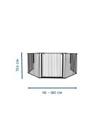 Univerzális térkorlát BabyDan CombiFit XXL, fekete