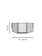 Univerzális térkorlát BabyDan CombiFit L, fekete