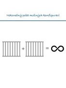 Univerzális térkorlát BabyDan Carl Wide, fekete