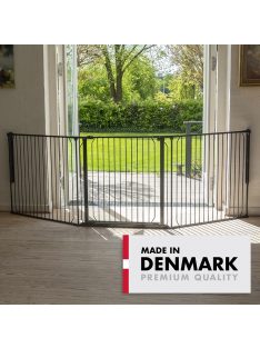 Univerzális térkorlát BabyDan Carl X Wide, fekete