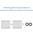 Univerzális térkorlát BabyDan Carl X Wide, fekete