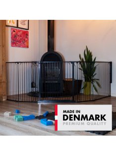 Univerzális térkorlát BabyDan Carl XX Wide, fekete