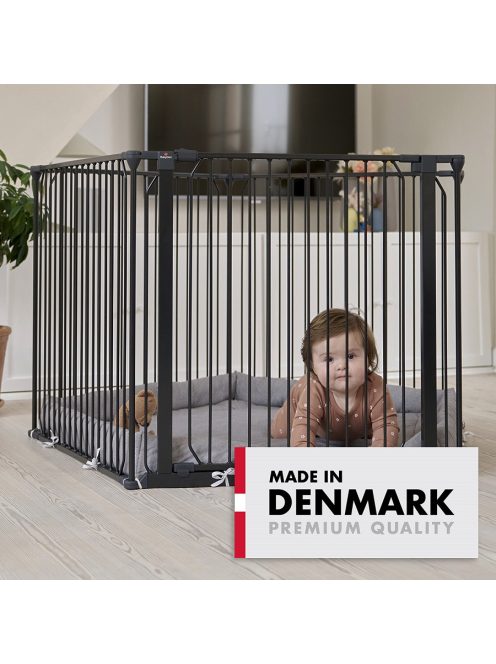 Univerzális járóka BabyDan Carl Pentagon Playpen, fekete