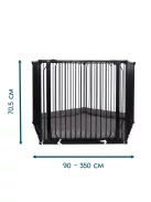 Univerzális járóka BabyDan Carl Pentagon Playpen, fekete