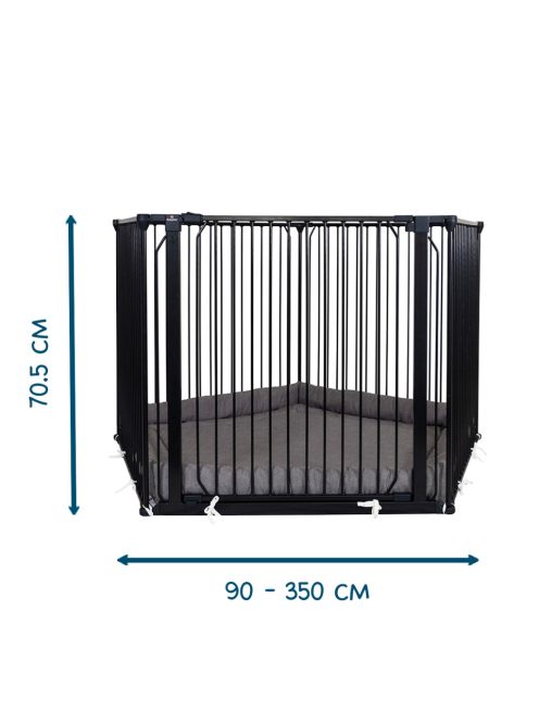 Univerzális járóka BabyDan Carl Pentagon Playpen, fekete
