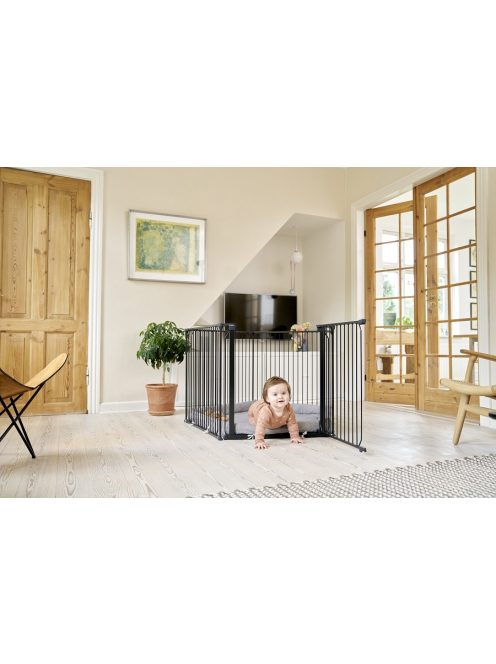 Univerzális járóka BabyDan Carl Pentagon Playpen, fekete