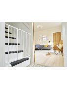 BabyDan Emma fehér fém ajtórács  56,5-81,5 cm, csavarozható