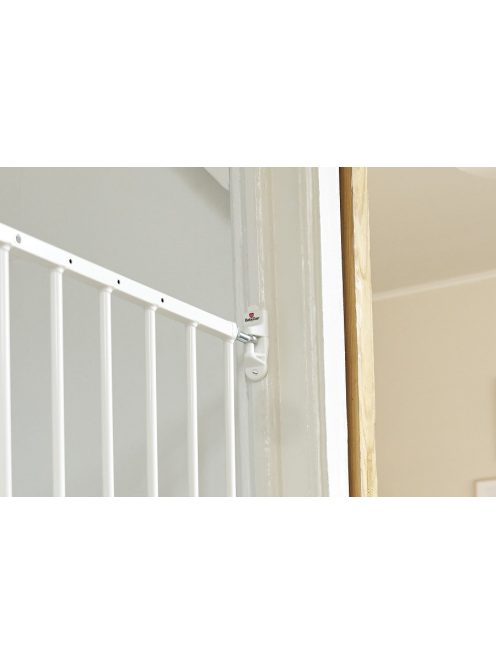 BabyDan Emma fehér fém ajtórács  56,5-81,5 cm, csavarozható