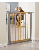 BabyDan Avantgarde biztonsági ajtórács 71-78 cm, ezüst/fa