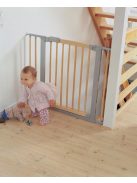 BabyDan Avantgarde biztonsági ajtórács 71-78 cm, ezüst/fa