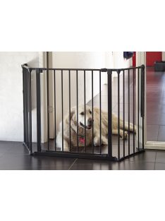 BabyDan Védőrács kutyáknak Pet Flex M, fém, fekete