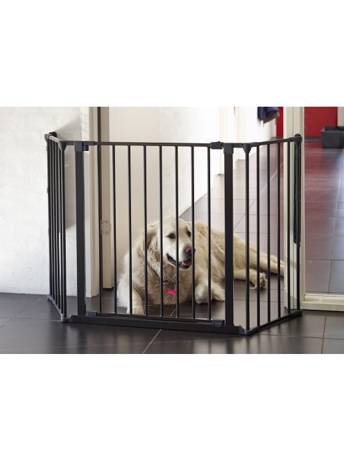 BabyDan Védőrács kutyáknak Pet Flex M, fém, fekete