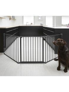 BabyDan Védőrács kutyáknak Pet Flex L, fém, fekete