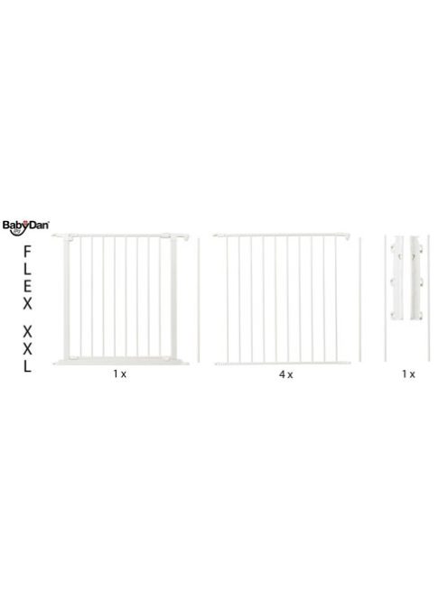 Babydan Flex XXL térkorlát 90-350 cm fehér