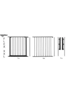 Babydan Flex XXL térkorlát 90-350 cm fekete