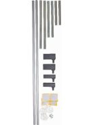 BabyDan Premier fém toldalék ezüst, fekete vasalat, 2 db, 7 cm/db
