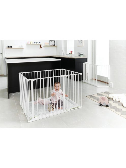BabyDan Square playpen fehér járóka + matrac